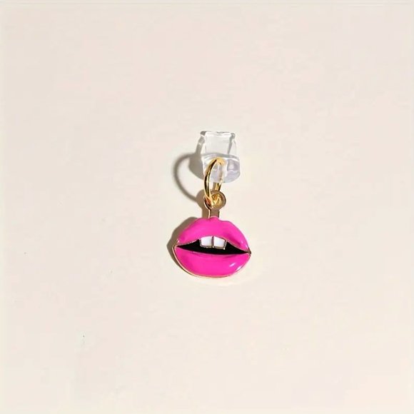 Super Cute Pink Lips For Apple iPhone • Dust Plug - Picture 4 of 5